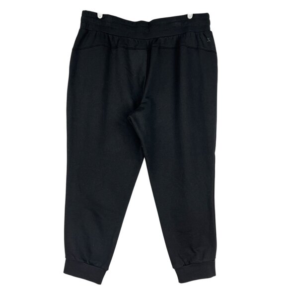Xersion Women's Super Soft Fleece Black Jogger Size XXL Drawstring Mid Rise NWT - Picture 2 of 10